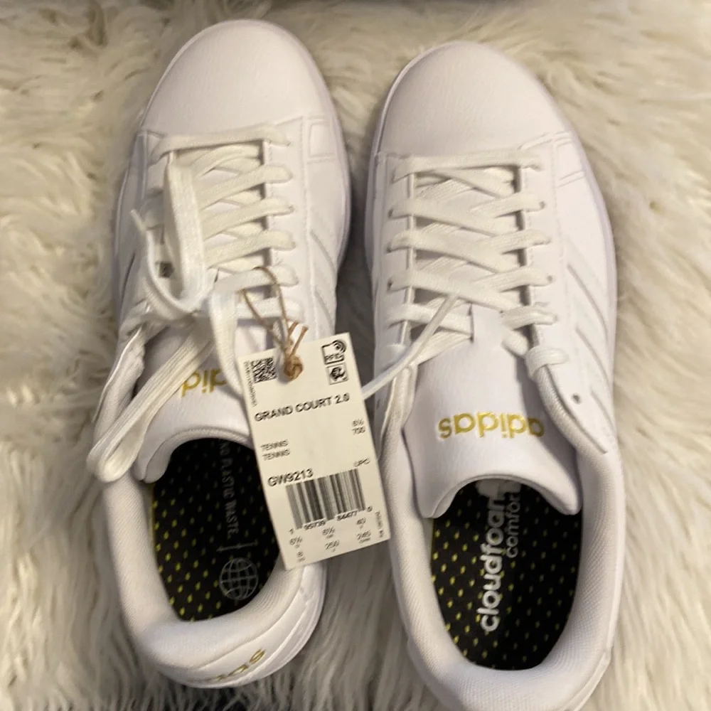 Adidas GRAND COURT 2.0 SHOES SIZE 8BRAND NEW WITH TAG COLOR WHITE - Picture 7 of 12